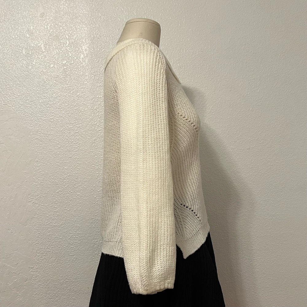 Secret Honey Otome Girly Kei Jirai Coquette Lolita Harajuku Gyaru Cream Sweater - Picture 5 of 13